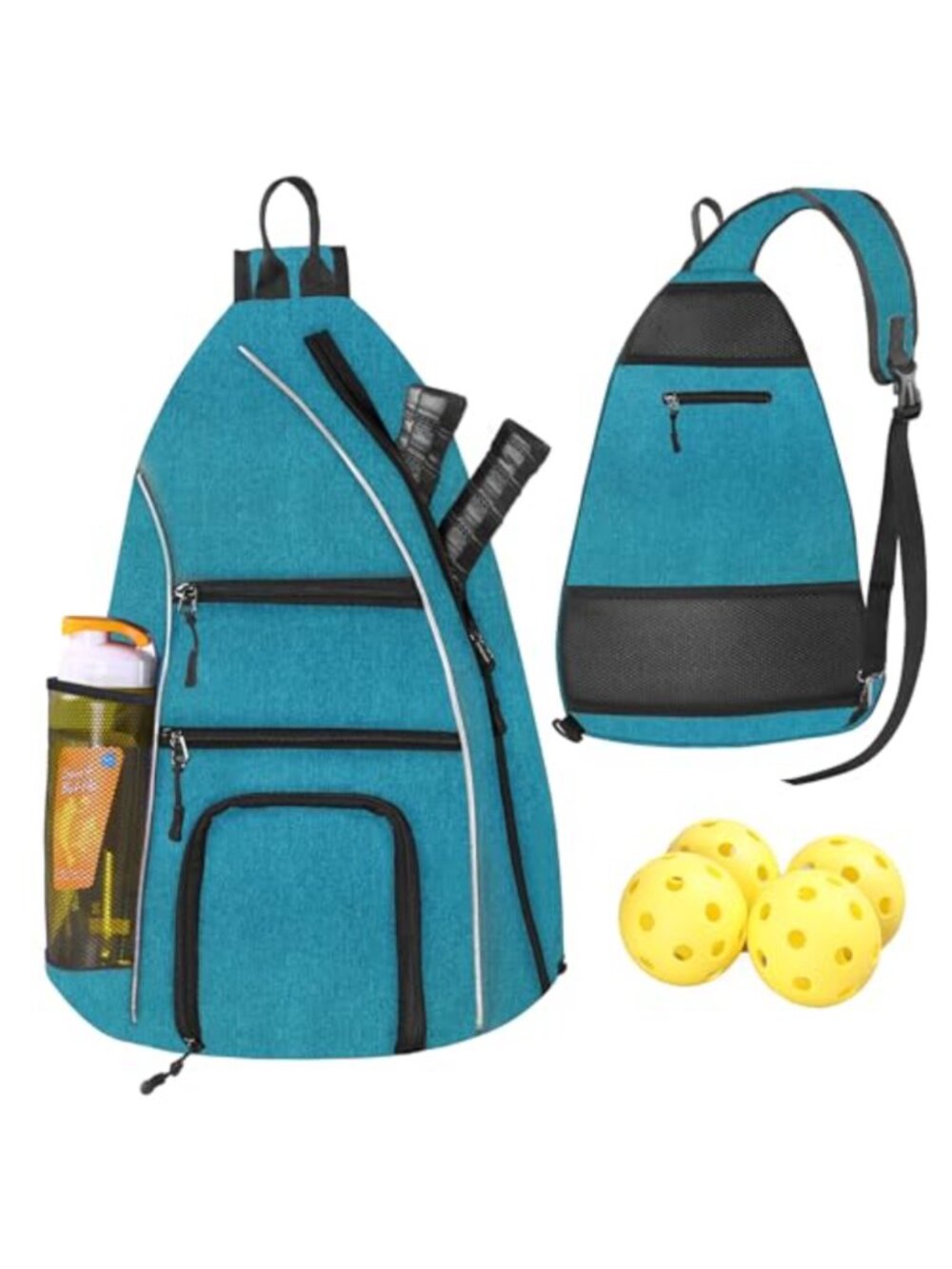 Pickleball Sling Bag Reversible Crossbody Backpack for Paddle Tennis & Travel
